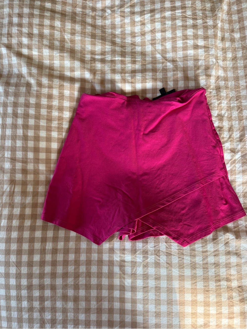 Blue Blush Fuchsia Asymmetrical Skort Shorts